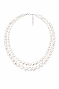 Naszyjnik perłowy - dwie warstwy sogold.pl