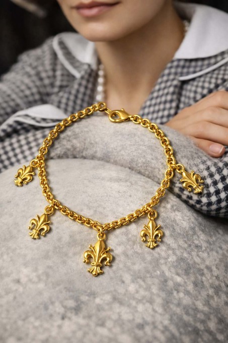 Bransoletka pozłacana Florencja 5 elementów sogold