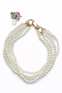 Naszyjnik perłowy - cztery warstwy