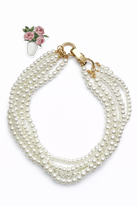 Naszyjnik perłowy - cztery warstwy
