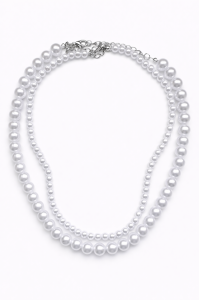 Naszyjnik perłowy - podwójny sogold