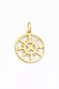 Zawieszka ze złota pr.585 -Koło z kierunkami sogold