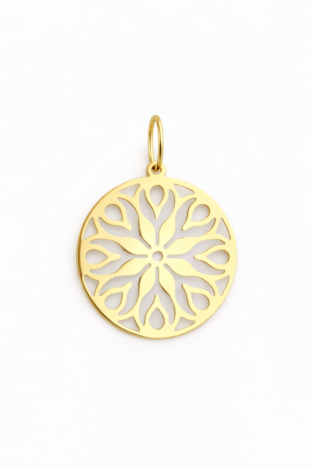 Zawieszka ze złota - Ażurowe koło sogold