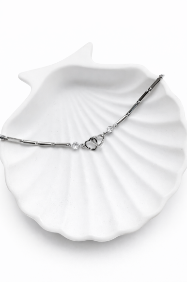 Bransoletka srebrna z sercami i cyrkoniami sogold