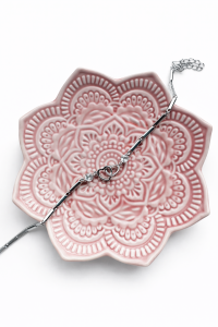 Bransoletka srebrna z sercami i cyrkoniami sogold