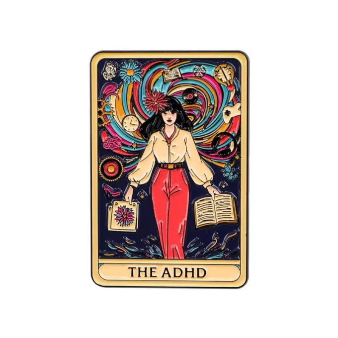 Broszka - pin z emalią ADHD sogold