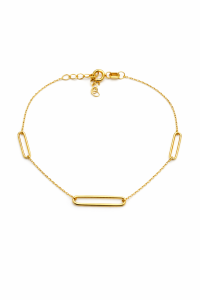 Złota bransoletka paper clip pr.585 sogold