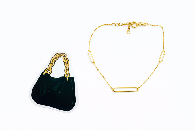 Złota bransoletka paper clip pr.585 sogold
