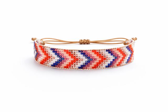 Bransoletka z kolorowych koralików - Boho kolorowa sogold