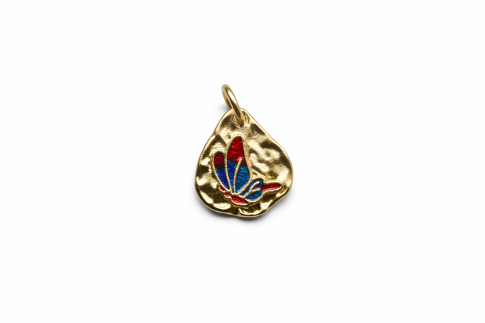 Zawieszka Motyl ze Stali Pozłacanej – Kolorowa Zawieszka | Sogold
