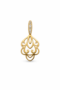 Zawieszka Złota 585 z Cyrkoniami – Elegancka Ażurowa | Sogold