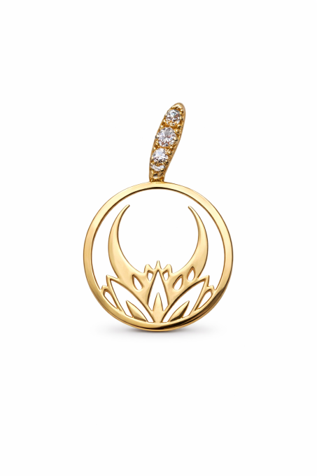 Zawieszka Złota 585 z Cyrkoniami – Elegancka Ażurowa | Sogold