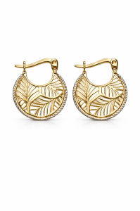 Kolczyki Złote 585 Koła Ażurowe – Eleganckie 14K | Sogold