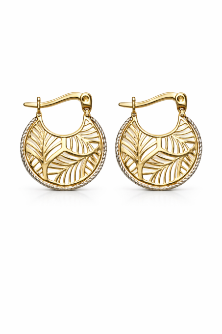 Kolczyki Złote 585 Koła Ażurowe – Eleganckie 14K | Sogold