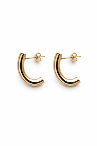 Kolczyki Złote Pół-Koła Hoops – Minimalistyczne | Sogold