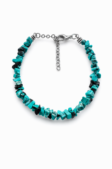 bransoletka z naturalnych kamieni turkus lawa wulkaniczna turkusowa sogold