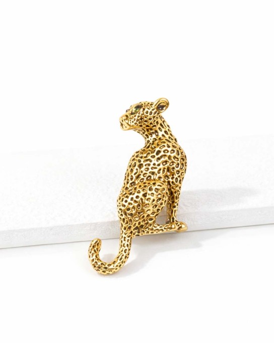 Broszka leopard sogold