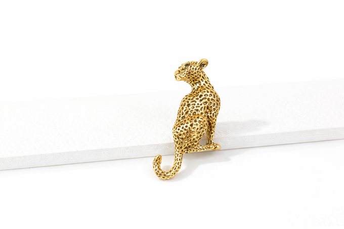Broszka leopard sogold