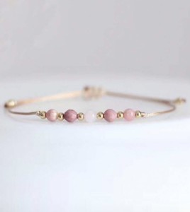 bransoletka kwarc różowy rodonit self love kamienie naturalne sogold
