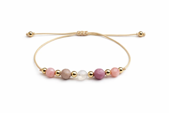 bransoletka kwarc różowy rodonit self love kamienie naturalne sogold