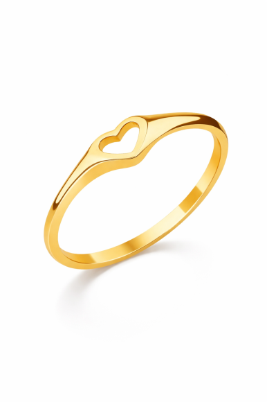 Złoty pierścionek z sercem pr.585 sogold