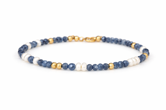 Bransoletka z kolorowymi kamieniami - szafiry