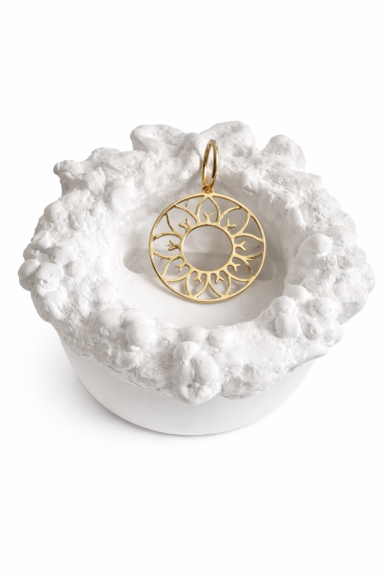 Złota zawieszka ażurowa pr.585 - koło