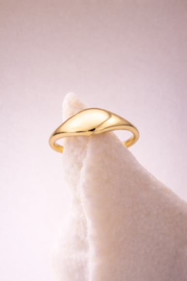 Złoty pierścionek - kropla pr.585