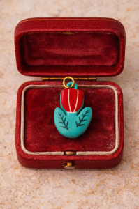 Zawieszka pozłacana Mini art - Kwiat tulipan