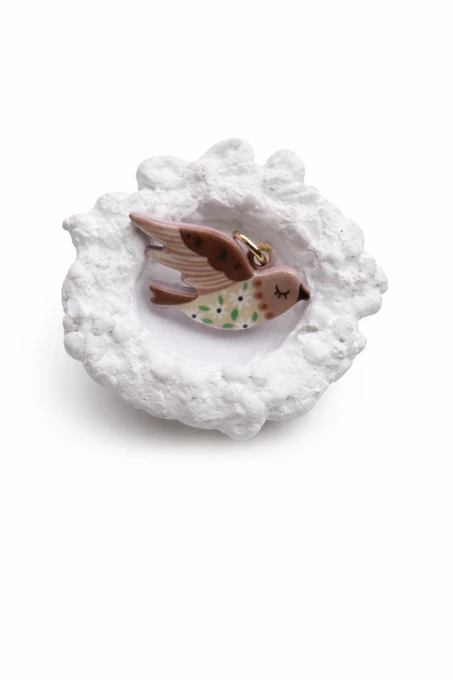 Zawieszka pozłacana Mini art - Ptak