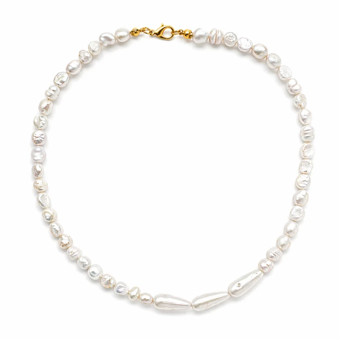 Naszyjnik perłowy - choker sogold