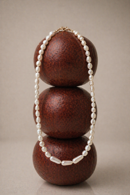 Naszyjnik perłowy - choker sogold