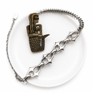 Naszyjnik Choker duży łańcuch Cierń